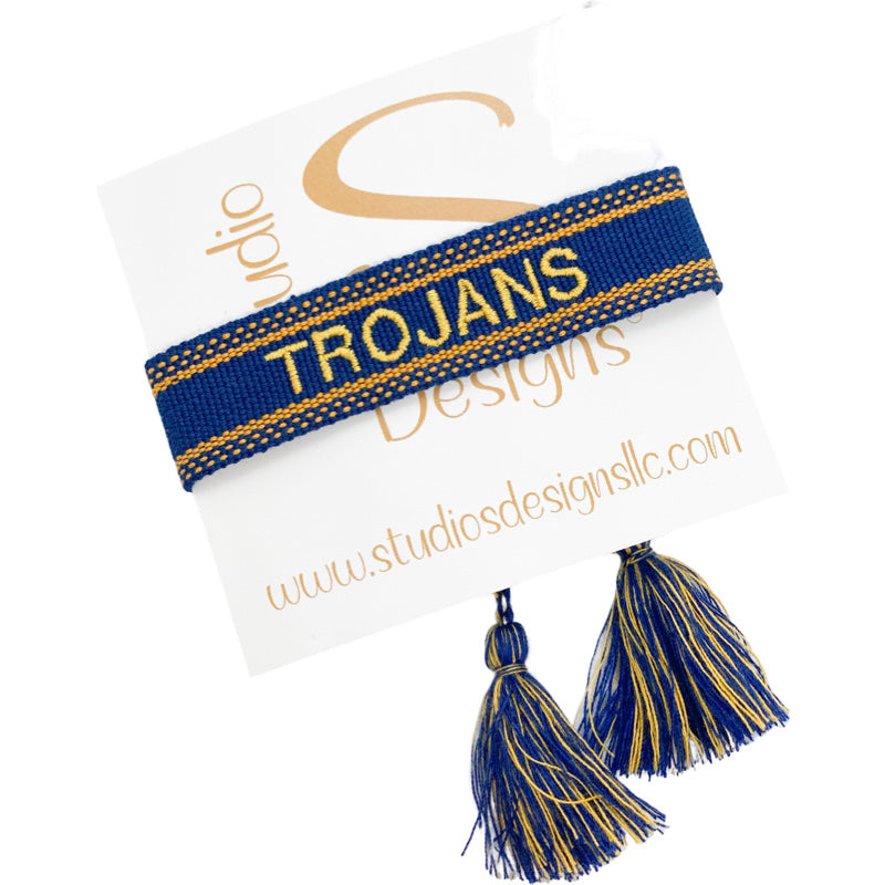Embroidered Tassel Bracelet-Trojans