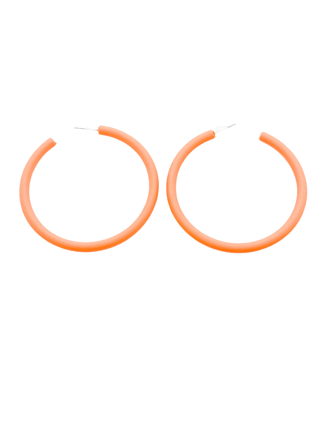 Large Hoops-Dark Peach