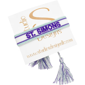 Embroidered Tassel Bracelet-St. Simons