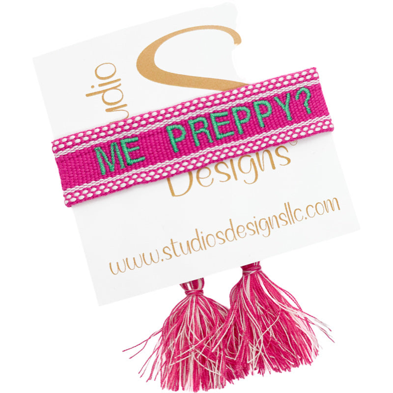 Embroidered Tassel Bracelet-Me Preppy
