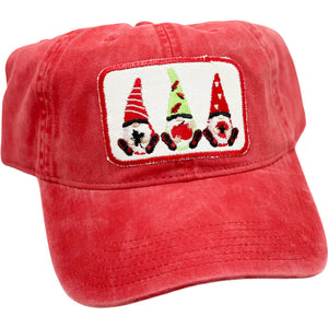 Embroidered Hat-Christmas Gnomes