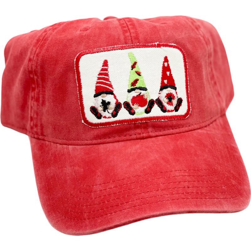 Embroidered Hat-Christmas Gnomes