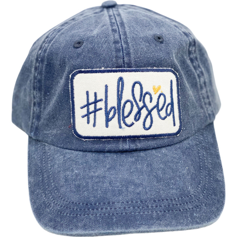 Embroidered Hat-#Blessed