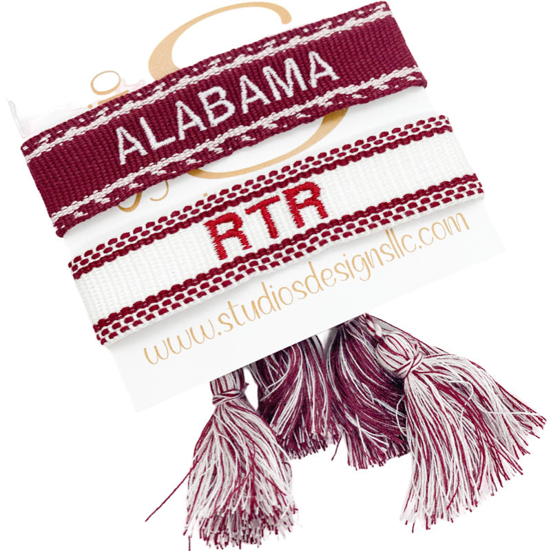 Embroidered Tassel Bracelet-Alabama RTR Set