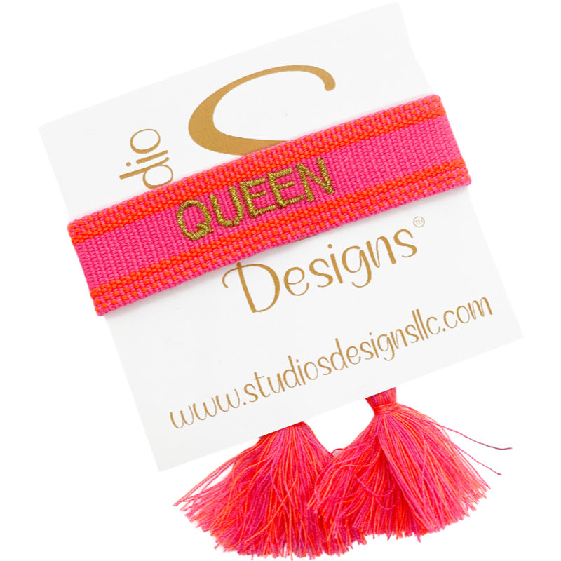 Embroidered Tassel Bracelet-Queen