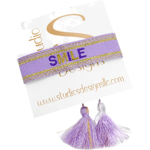 Embroidered Tassel Bracelet-Smile