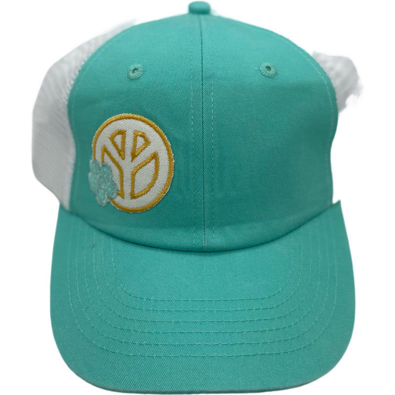Appliquéd Hats-Peace with Flower