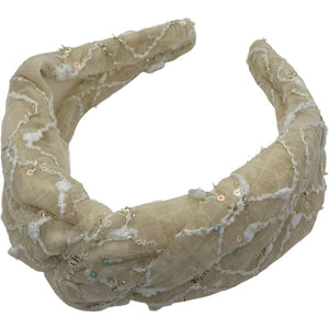 Cream w/ Embroidery Headband