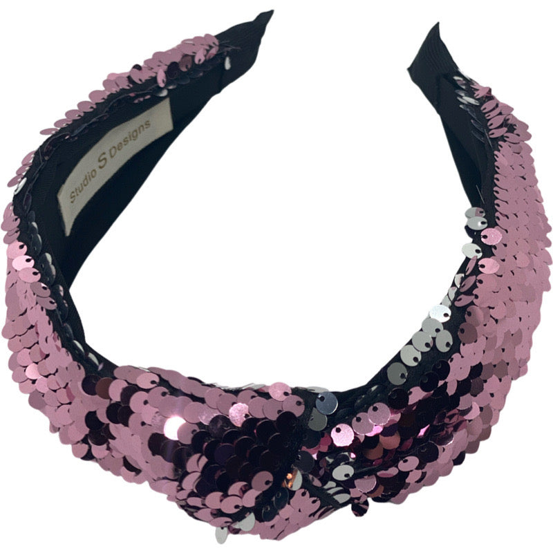 Dark Pink Sequin Headband