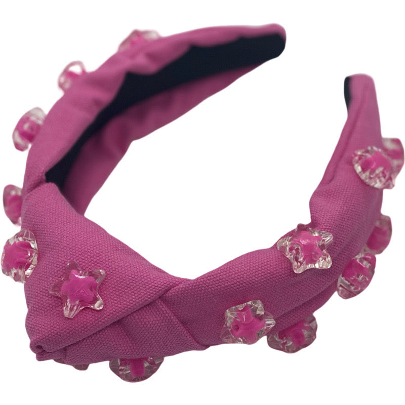 Pink w/Stars Headband