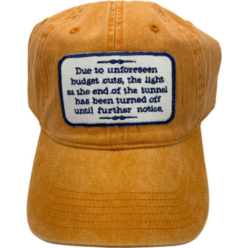 Embroidered Hat-Budget Cuts