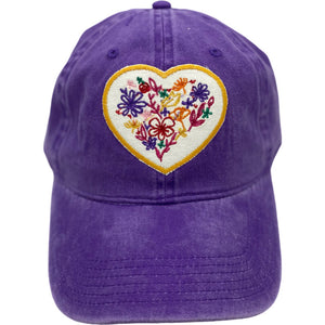 Embroidered Hat-Flowers