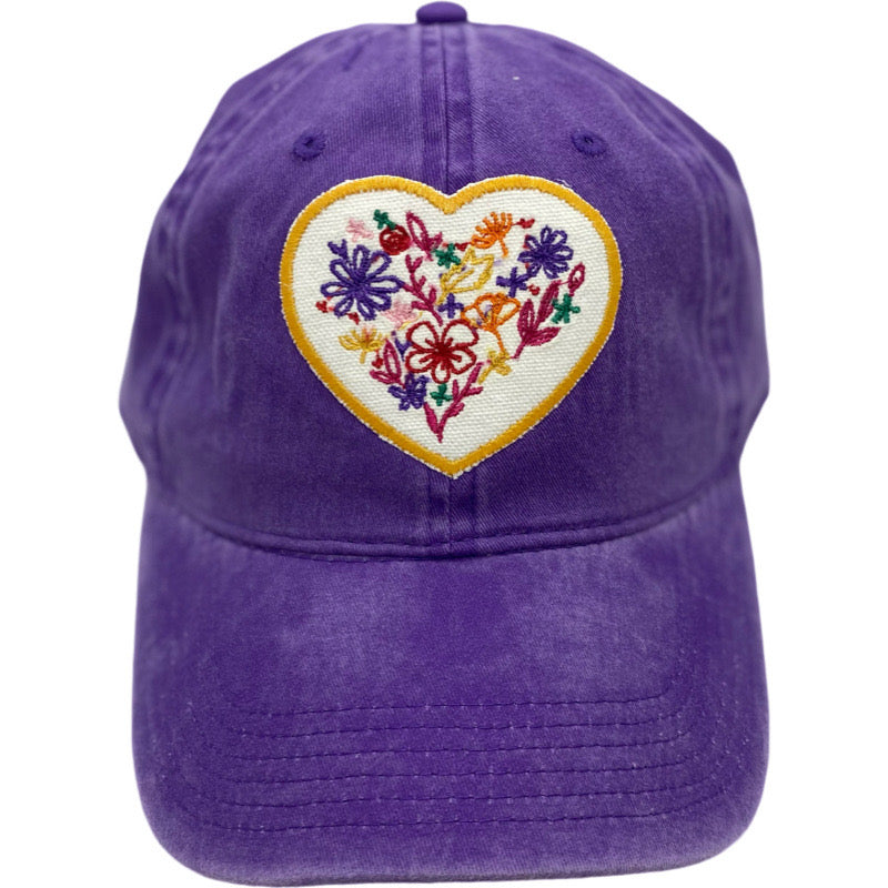 Embroidered Hat-Flowers