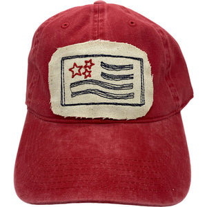 Embroidered Hat-Flag Sketch