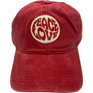 Embroidered Hat-Peace Love
