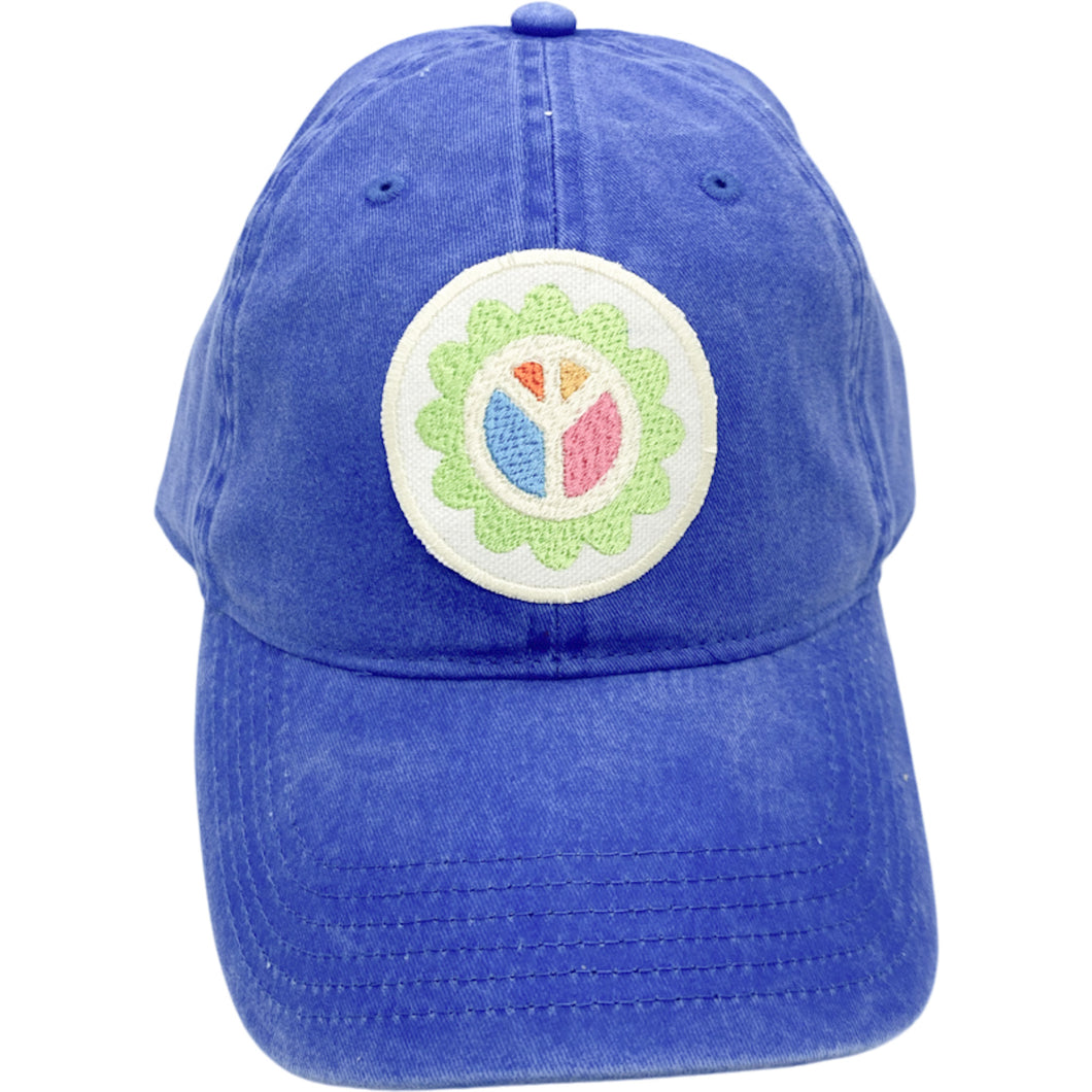 Embroidered Hat-Peace Flower