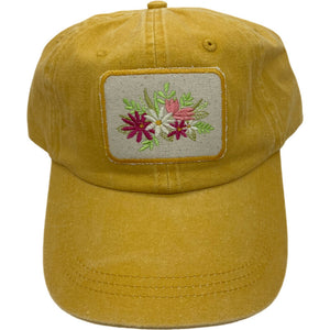 Embroidered Hat-Flowers