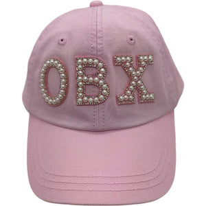 Customizable Pink Pearl 3 Letter Hat