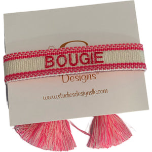 Embroidered Tassel Bracelet-Bougie
