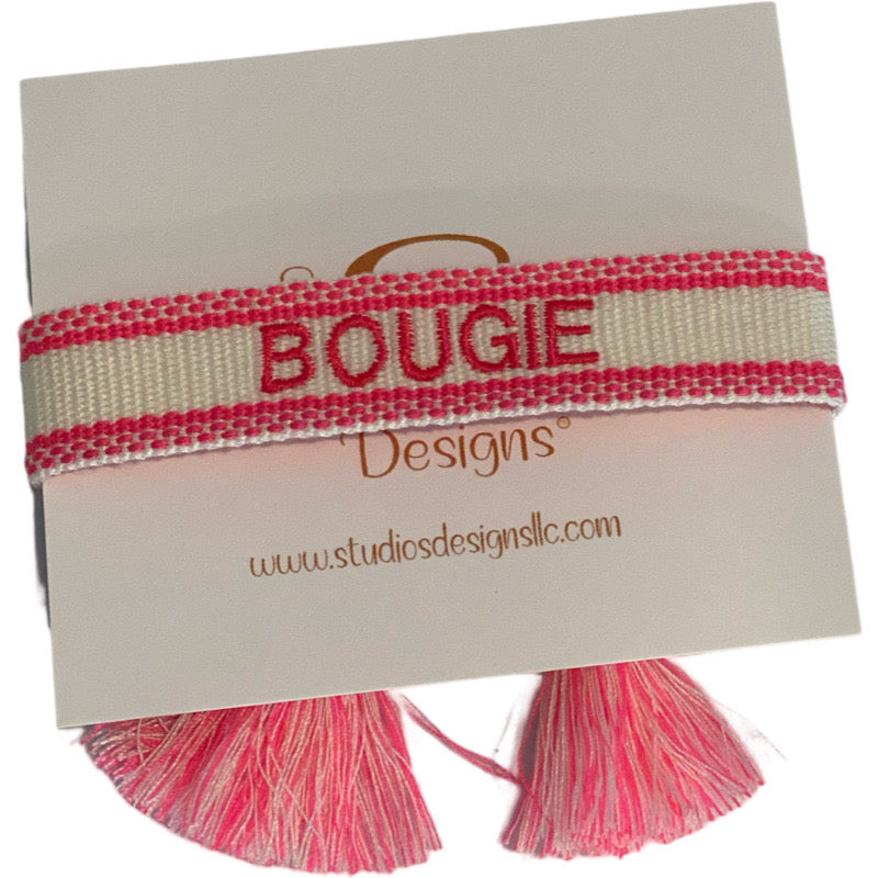 Embroidered Tassel Bracelet-Bougie