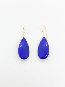Blue Chalcedony Gemstone Earrings