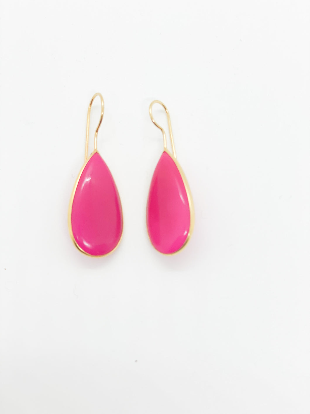 Fuchsia Chalcedony Gemstone Earrings