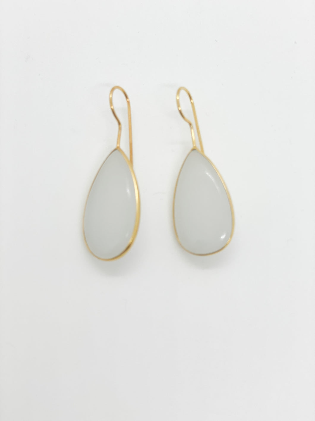 Milky Chalcedony Gemstone Earrings