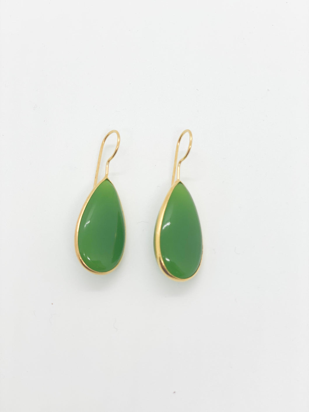 Sea Green Chalcedony Gemstone Earrings
