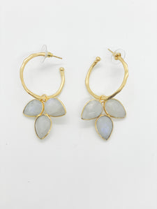 Rainbow Moonstone Gemstone Earrings