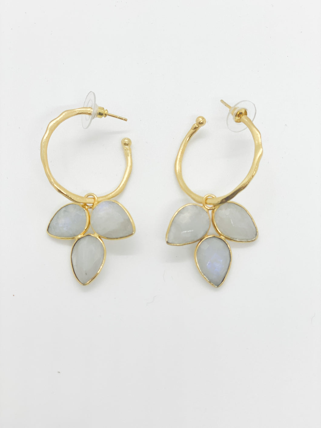 Rainbow Moonstone Gemstone Earrings