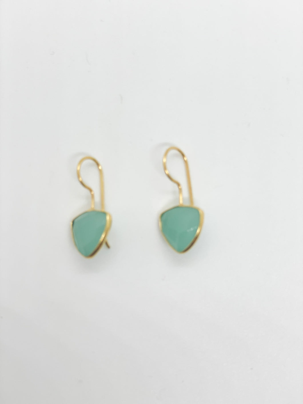 Aqua Chalcedony Gemstone Earrings