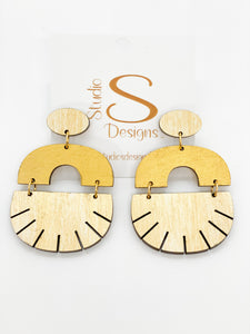 Carmen Earrings-Gold White