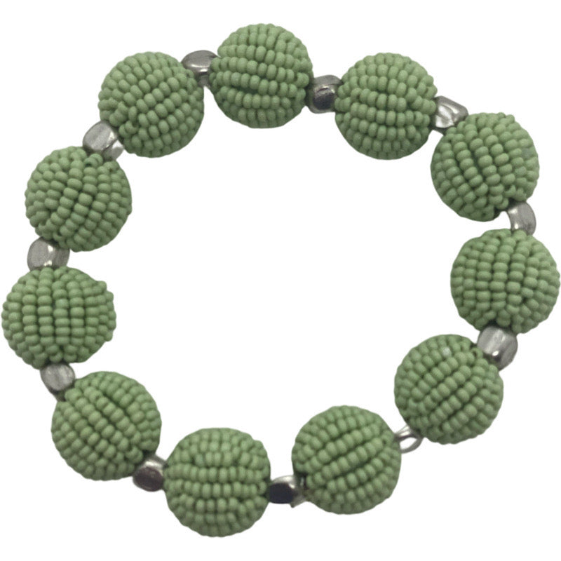 Glass Beaded Bracelet-Green