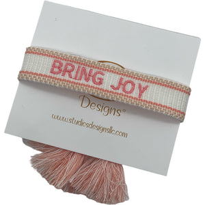 Embroidered Tassel Bracelet-Bring Joy