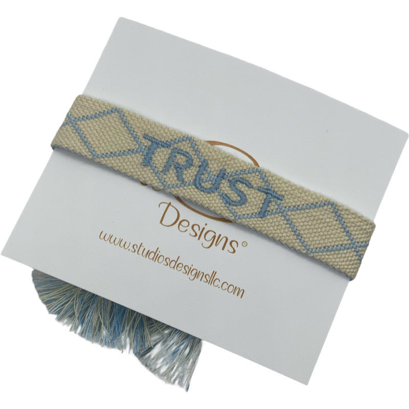Embroidered Tassel Bracelet-Trust