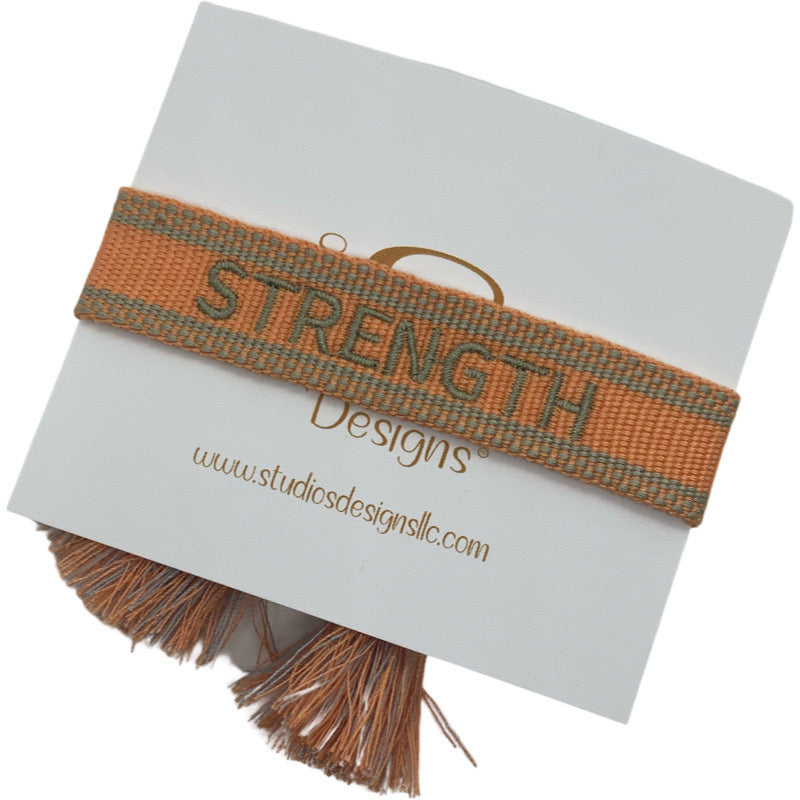 Embroidered Tassel Bracelet-Strength