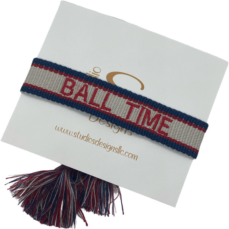 Embroidered Tassel Bracelet-Ball Time