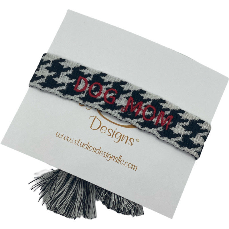Embroidered Tassel Bracelet-Dog Mom