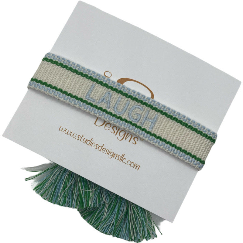 Embroidered Tassel Bracelet-Laugh