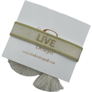 Embroidered Tassel Bracelet-Live