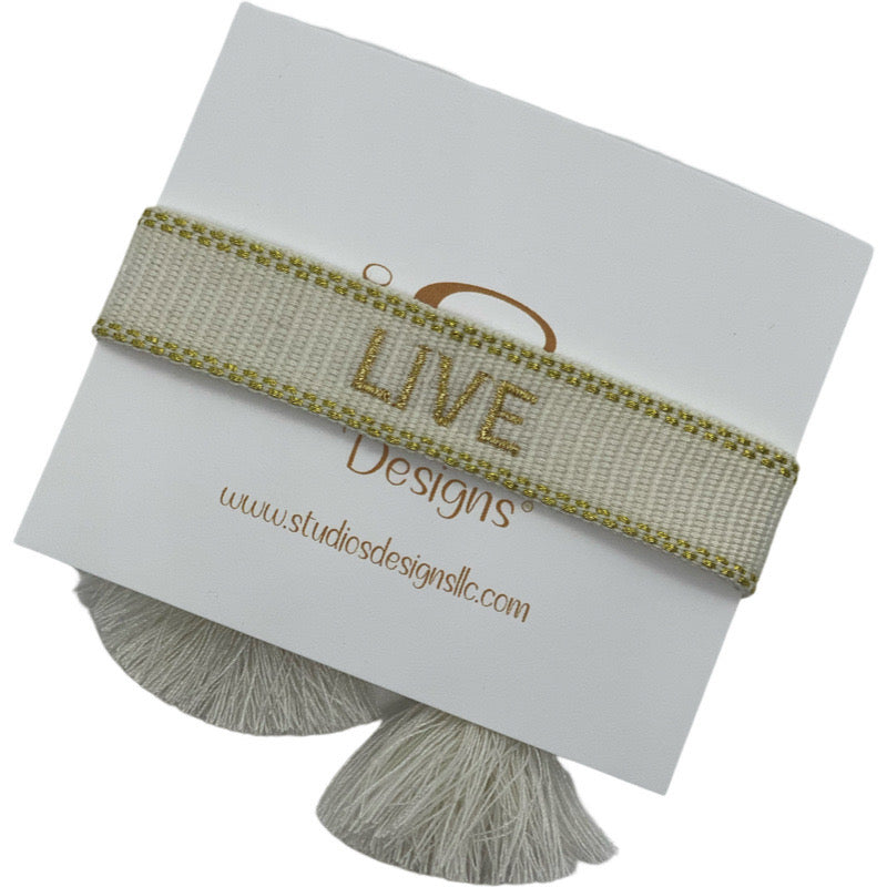 Embroidered Tassel Bracelet-Live