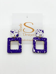 Defense Earrings-TCU