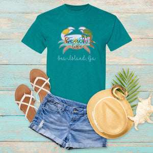 Customizable Beach Crab T-Shirt (Add your location name)