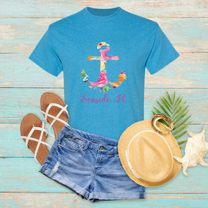 Customizable Floral Anchor T-Shirt