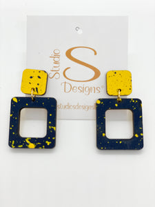 Defense Earrings-Univ Michigan
