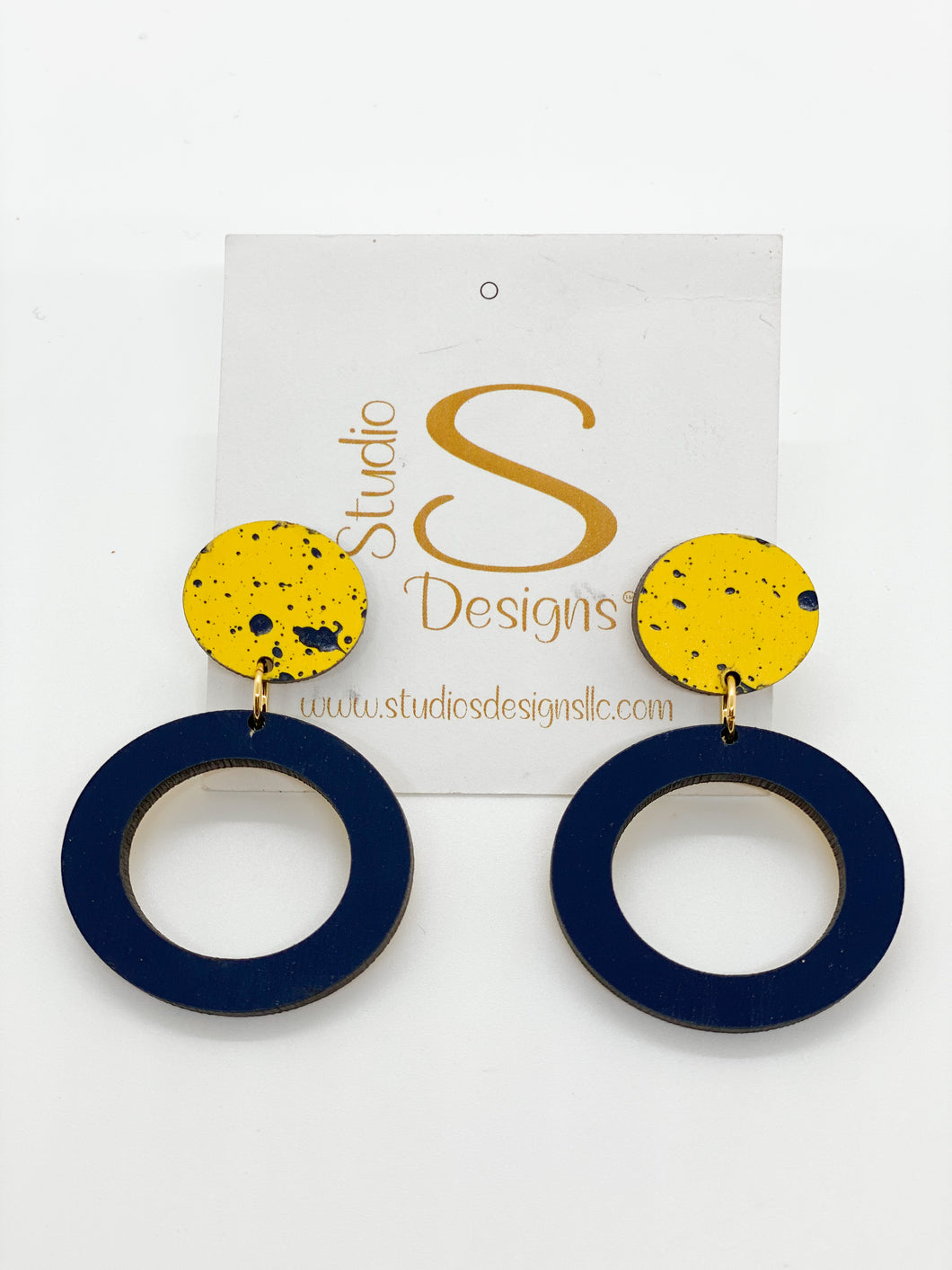 Offense Earrings-Univ Michigan