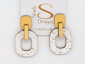 Raegan Earrings-Gold White Gold
