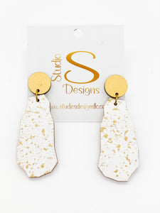Pressley Earrings-Gold White Gold