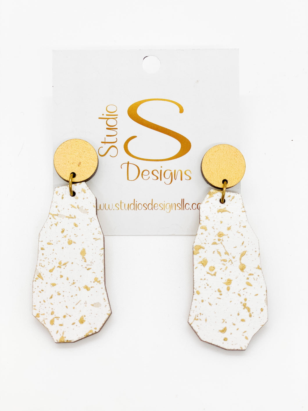 Pressley Earrings-Gold White Gold
