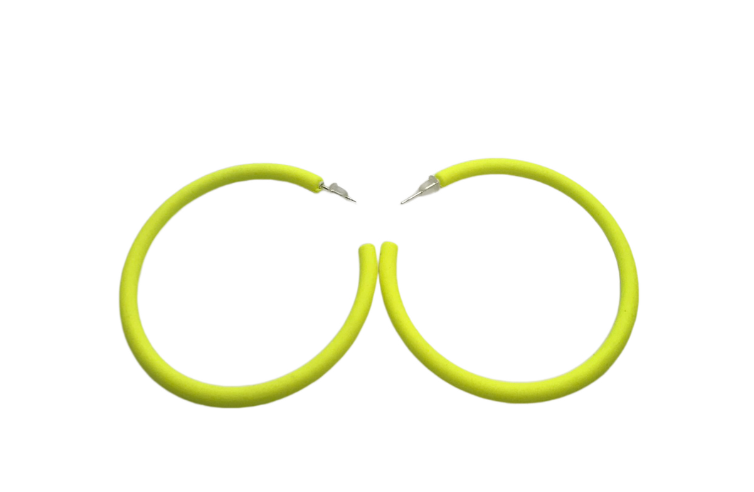 Large Hoops- Bright Yellow